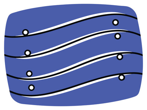 Blue Abstract Wavy Lines with Dots Vector Background