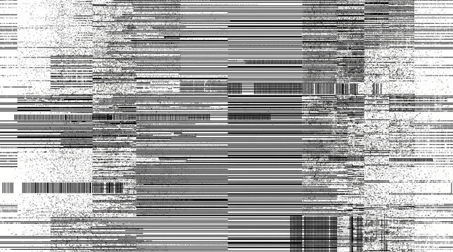Abstract Black White Glitch Lines Digital Texture Background