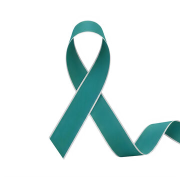 Teal awareness ribbon icon