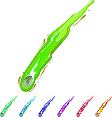 science meteor cartoon. comet space, asteroid universe, star fire science meteor sign colorful illustration © PikePicture