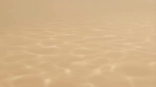 Soft Water Caustic Light Reflections Slowly Dancing Across Clean Light Beige Surface