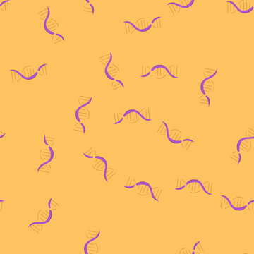 pattern sequence dna spiral cartoon. mutation transcription, translation doublehelix, basepairs adenine sequence dna spiral sign. seamless vector illustration