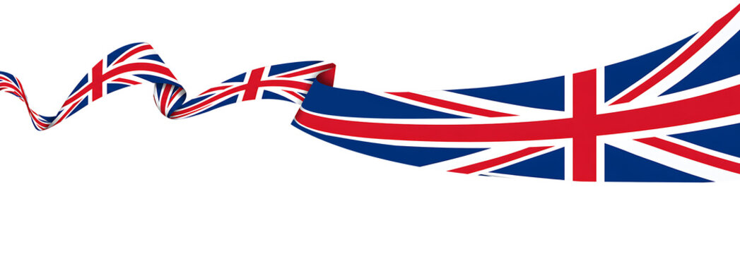 UK Union Jack Ribbon Vector Style