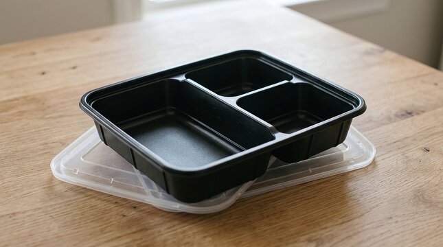 Meal prep box - Black compartment food container