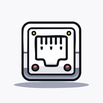 Ethernet Network Port Connector Icon
