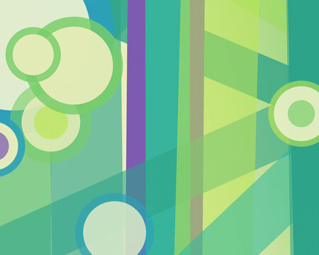 Fresh translucent circles, triangles and vertical panels create a bright layered design in soothing botanical hues, ideal for wellness campaigns, eco branding, packaging and web layouts.