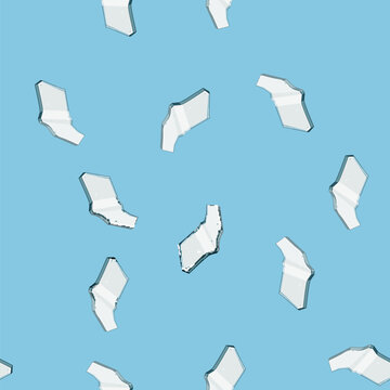 seamless pattern edge glass broken shard cartoon. piece breakage, chard sliver, splint chip edge glass broken shard sign vector