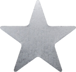 Obraz premium Silver Foil Star Sticker Isolated on White Background