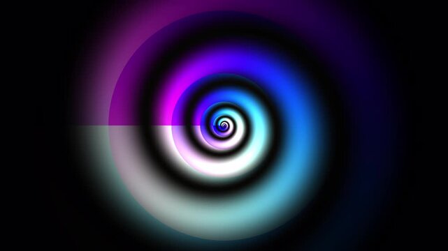Droste Spiral Tunnel Rotating with Hypnotic Purple and Blue Neon Gradients