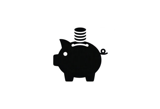 Piggy Bank with Coins Transparent Background