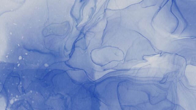 blue abstract liquid alcohol ink painting texture watercolor fluid animation seamless movement 4k hd for loading waiting background