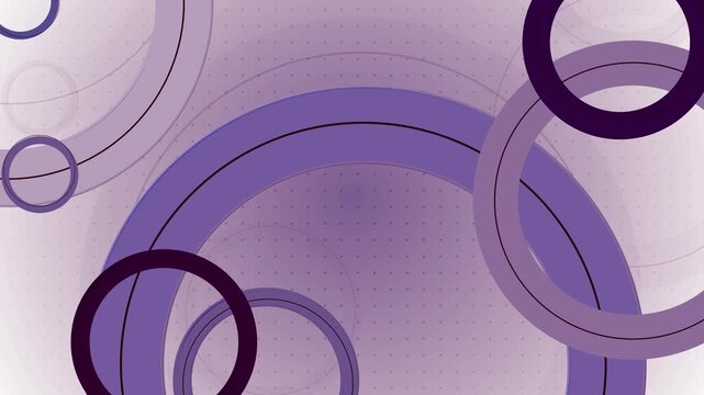 Monochrome concentric rings background animation, Abstract monochrome background with overlapping concentric rings and dotted gradient center