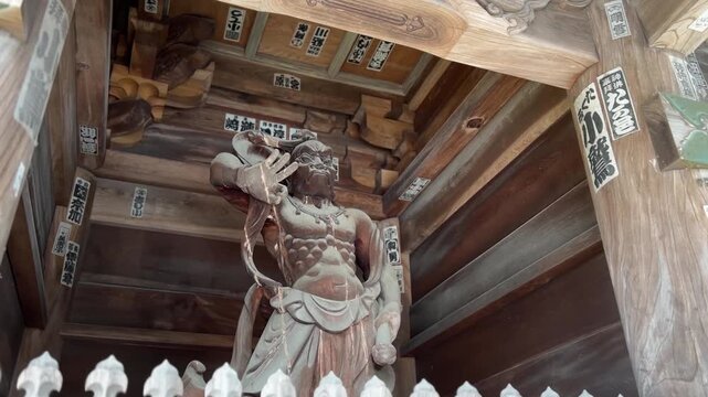 Japanese Buddhist Temple Gates Guardians Nio Statue