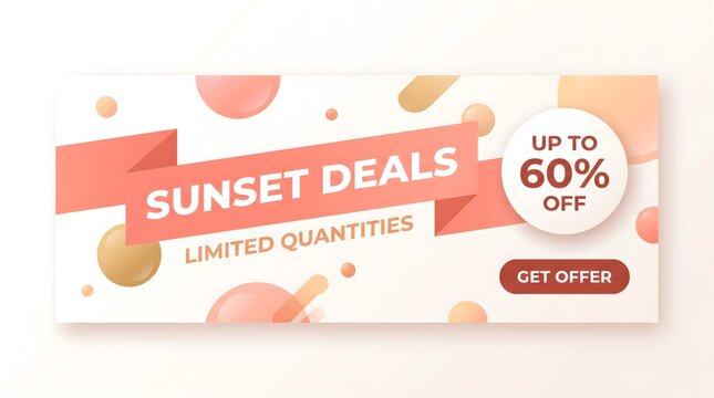 Peach Orange Sunset Deals Up To 60% Off Limited Quantities Web Banner