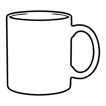 Outline of a Simple Coffee Mug Design for Creative Projects