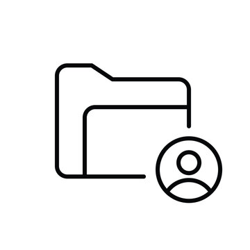 File owner, user documents, personal archives. Pixel perfect, editable stroke vector icon