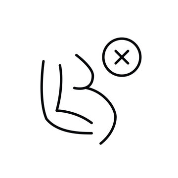 Maternity restrictions, pregnant woman exclusion. Pixel perfect, editable stroke vector icon