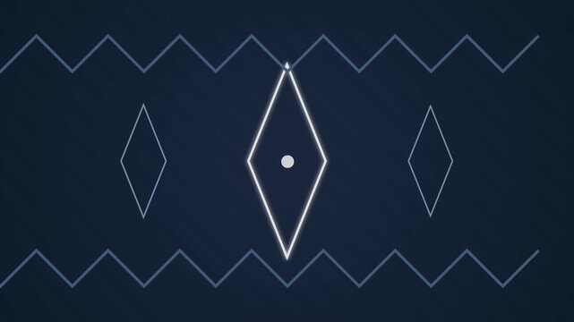 Geometric abstract pattern with diamond shapes on dark background