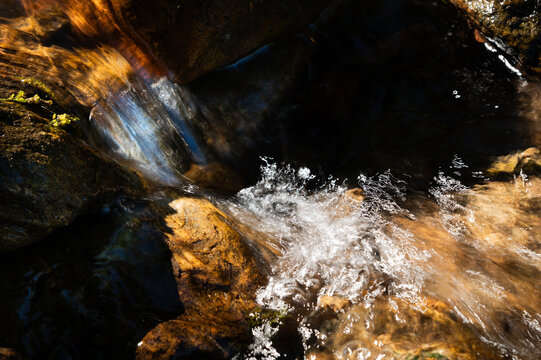 Water Flowing Over Rocks in Creek