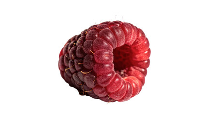 Fresh single ripe red raspberry berry isolated on transparent background. © Pendleton-png