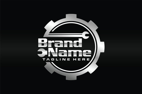 Gear and Wrench Industrial Logo