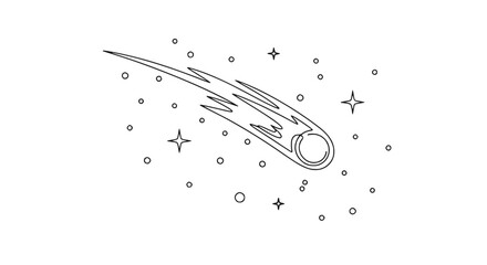 Shooting Star Comet Isolated Transparent Background © Lailai