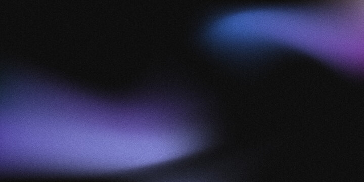 Abstract black background with soft blue and purple glowing light, smooth blurred gradient, atmospheric illumination, dreamy defocused texture, modern dark backdrop for banners and digital designs