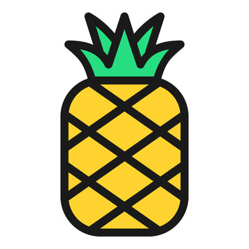 pineapple filled outline icon