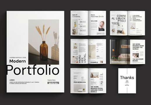 Modern Portfolio Brochure Template Layout