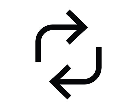 Refresh or reload icon, vector illustration of a circular arrow symbol for user interface design, representing update, sync, or repeat action, isolated on transparent background