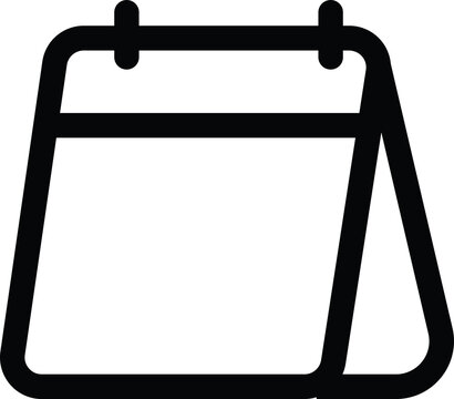 Calendar icon vector illustration, simple flat design of a desk calendar symbol for business and scheduling applications, isolated on transparent background