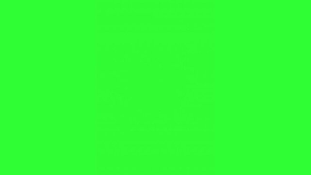 Pink Layered Heart Animation with Floating Hearts on Green Screen
