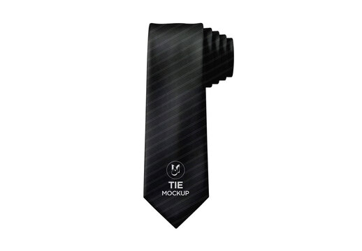 Striped Black Tie Mockup