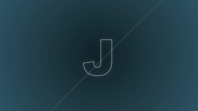 3d letter j pattern on dark background in minimalist style