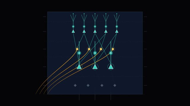 Abstract digital neural network diagram showing artificial intelligence and machine learning concepts