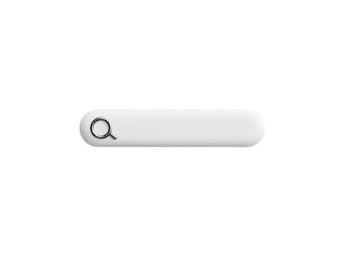 Blank white search bar with magnifying glass icon isolated on white background