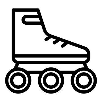 inline skate line icon