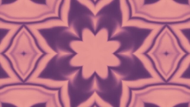Abstract kaleidoscope pattern with soft purple and peach gradient waves