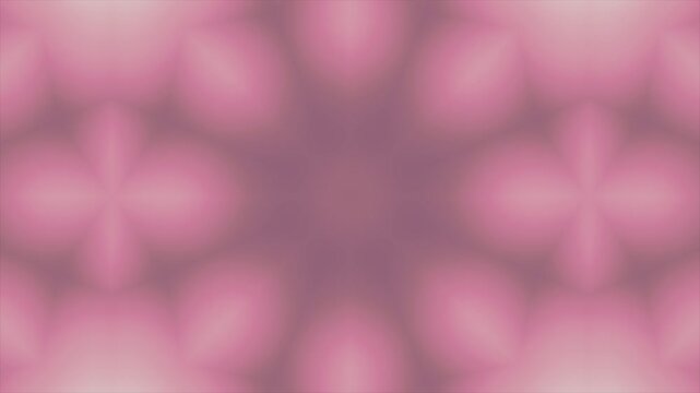 Abstract geometric kaleidoscope pattern with soft pink and mauve light