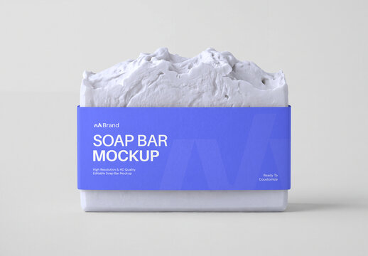 Soap Bar Wrapper Label Mockup