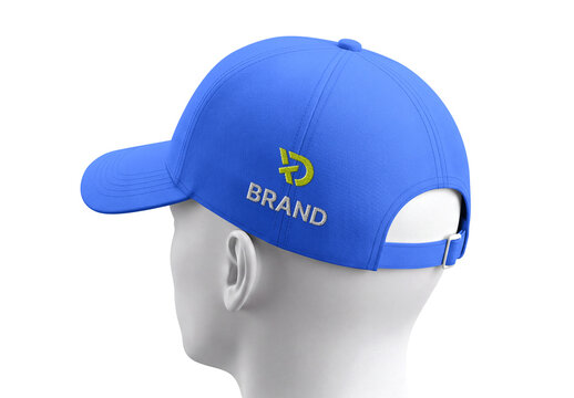 Baseball Cap Mockup with Embroidered Logo