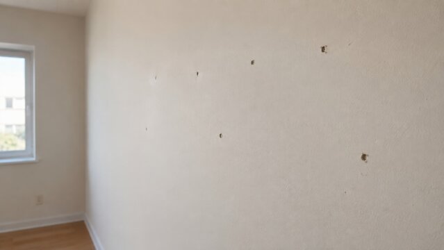 Wall Holes After Removed Fixtures in Rental Apartment