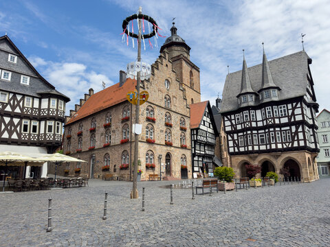 Historic Old Town Market in Alsfeld Hesse Germany