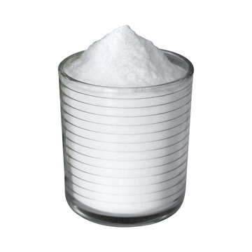 Cup Filled with White Powder or Salt Isolated On Transparent Background PNG