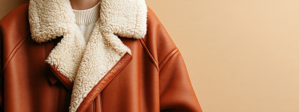 Warm coat with plush collar frames a cozy winter look