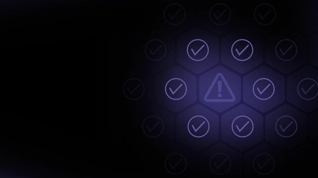 Problem and error warning idea. Automatic warning system for notification error and maintenance. Animation of online system error. 