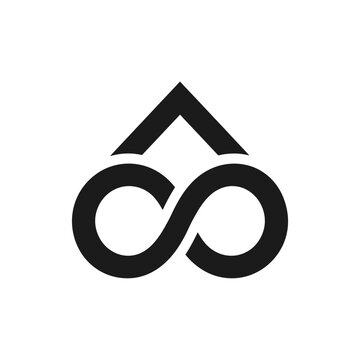 Abstract Infinity Chevron Logo Icon Vector Design Concept