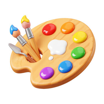 Color palette paint set drawing equipment painting palette studio supplies.