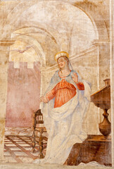 Fototapeta premium Rome - The Fresco of apostle on the wall of Basilica di Santa Prassede
