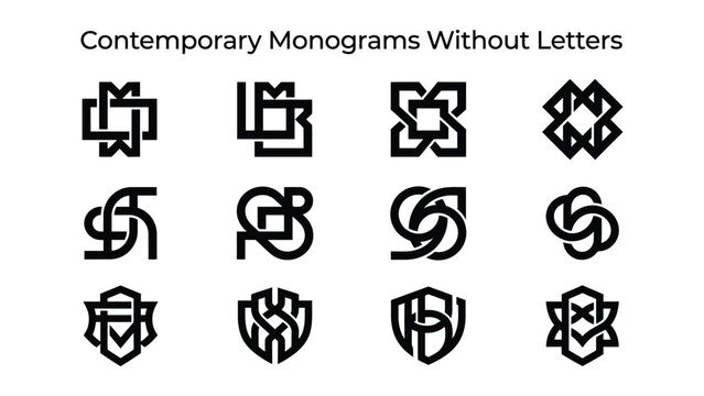 Modern Monogram Designs Without Letters for Creative Branding Projects